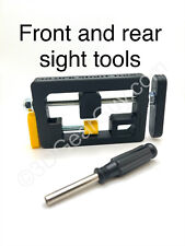 Sight tool kit includes front and rear sight tools for all Glock pistols