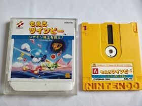 Moero TwinBee Stinger FAMICOM (NES) Disk System Game Disk ,boxed tested-e0914-