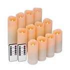 Enido Flameless Waterproof Led Candles, Battery Operated with 10-Key Remotes ...