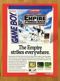 Star Wars El Imperio Contraataca Game Boy NES 1993 Imprimir Anuncio/Póster Arte Oficial