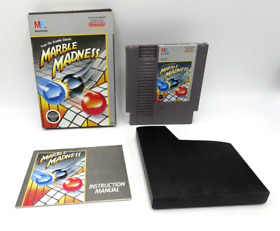 Genuine Marble Madness Nintendo NES CIB Complete w/Manual Tested