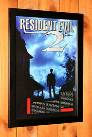 Resident Evil 2 Capcom Dreamcast GameCube Vintage Promo Small Poster Ad Framed.