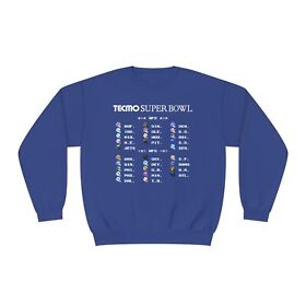 TECMO SUPER BOWL NFL N*ntendo Men NES Gaming Premium Blend Crewneck Sweatshirt