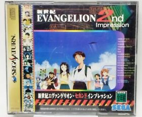 SEGA SATURN　Neon Genesis Evangelion 2nd Impression　From Japan　Very Good