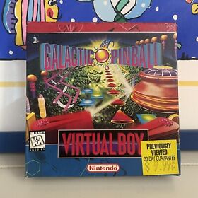 GALACTIC PINBALL VIRTUAL BOY Nintendo 1995 Complete w/ Box, Manual & tray