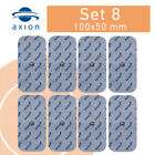 8 große TENS Elektroden SANITAS Beurer Vitacontrol kompatibel Pads 100x50mm Snap