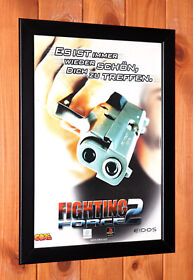Fighting Force 2 PS1 Dreamcast Mini Werbeblatt Gerahmt Poster / Ad Page Framed
