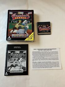 Atari Lynx Baseball Heroes CIB Complete In Box CIB W/ Inserts