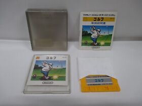 Sistema de Discos NES -- GOLF y VOLEIBOL -- Caja. Juego de Famicom, Japón. 9917
