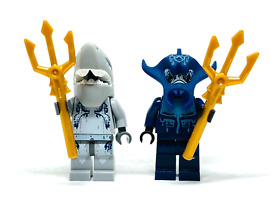 LEGO Manta + Shark Warrior Minifigure Atlantis 8077 8073