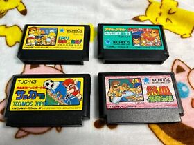 Lot of 4, Kunio Kun Kakutou Nekketsu Technos japan Collection Famicom FC