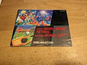 Mario Bros Tetris World Cup Nintendo NES Anleitung Spielanleitung