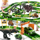 Dinosaur Toys Race Car Track 169 Pieces Ages 3+, Dinosaur Toys Toys 3-5, 6 PCS 