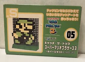 Taito Puzzle game Set Pin Panel Tomytec toy Super Marion Bros Nes vintage Luigi