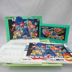 Rockman 5 (Mega Man 5) with Box and Manual [Famicom Japanese version]