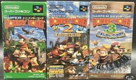 Nintendo Famicom SNES - Donkey Kong 1 2 3  - Japan Edition - US Seller