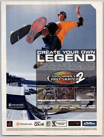 Tony Hawk's Pro Skater 2 Sega Dreamcast PS1 Gameboy Dec, 2000 Full Page Print Ad