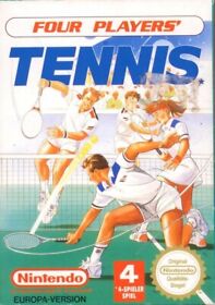 Nintendo NES - Four Players Tennis PAL-B Modul starke Gebrauchsspuren