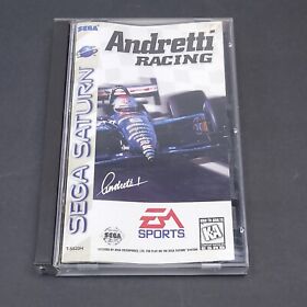 Andretti Racing (Sega Saturn, 1996) Complete In Box Tested broken case