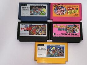 Nintendo Famicom Lot of 5 games Super Mario Bros. Devil World  SD Hero Soukessen