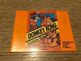 Nintendo NES DONKEY KONG CLASSICS manuel bon état