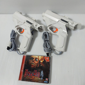 SEGA Dreamcast Gun Controller HKT-7800 Set of 2 with THE HOUSE OF THE DEAD 2