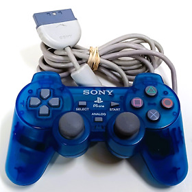 Official Sony PSone PlayStation 1 Slim PS1 Blue Controller Translucent Clear OEM