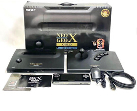 SNK NEO GEO X GOLD Limited Edition Console System with Box Tested [Near Mint]