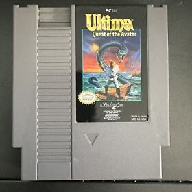 Ultima: Quest of the Avatar (NES, 1990) Game Cartridge in Case