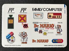 Dr Mario Famicom History Book Sealdass Sticker Japanese NINTENDO Very Rare