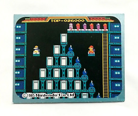 (Game Item) Mini Card, Famicom, Wrecking Crew, EX Item, Menko, 1985, Amada