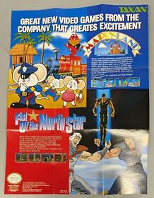 NES Taxan Mappy-Land Fist of the North Star Original Nintendo Poster 16 x 12