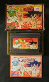 Dragon Ball 3 Gokuu Den Nintendo 1989 Japan NES Famicom Game, Box & Manual CIB