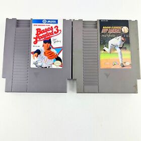 (2) NES Video Games: Bases Loaded 3 Ryne Sandberg + Roger Clemens' MVP Baseball
