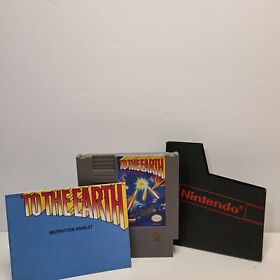 To the Earth - With Manual and Sleeve  ( Nintendo NES ) Tested  Authentic