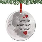 Love You to The Moon and Back Ornament 2.75 Inch Double Sided Keepsake
