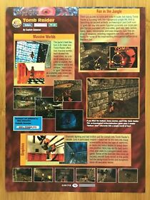 1996 Tomb Raider PREVIEW PAGE Print Ad/Poster Official PS1 Sega Saturn Pop Art