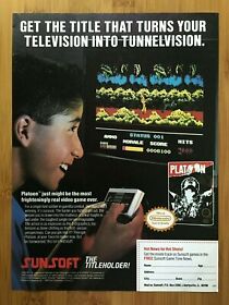 Platoon NES Nintendo 1988 Vintage Print Ad/Poster Retro 80s Kid Video Game Art