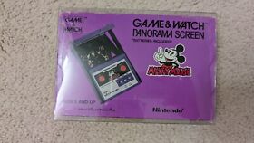 *SUPER RARE” EXCELLENT 1984 Nintendo Mickey Mouse Panorama Screen Game And Watch