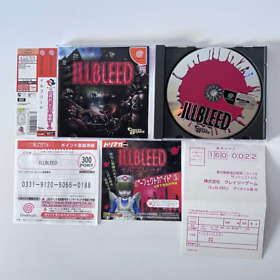 DC ILLBLEED Complete w/ Spine Reg Point Promo Cards SEGA Dreamcast from Japan JP