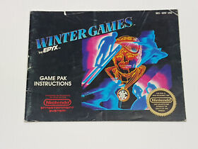 Winter Games Authentic Original NES Nintendo Manual Only *wear/tears