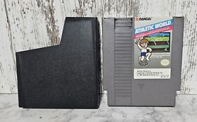 Athletic World Nintendo Entertainment System NES Cartridge And Sleeve 1987
