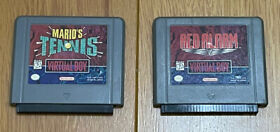 Mario's Tennis & Red Alarm (Nintendo Virtual Boy) - Carts Only - Tested/Working