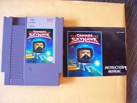 NINTENDO 1990 90 CAPTAIN SKYHAWK MILTON BRADLEY NES CAPT VIDEO GAME BOX  BOOKLET