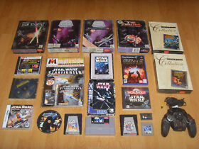 Lot de 21 jeux vidéo Star Wars NES Atari 2600 Snes PSX nintendo DS Game Boy PS2