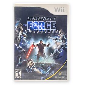 Videojuego Nintendo NES Wii clasificación T Star Wars The Force Unleashed en caja