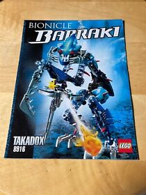 LEGO BIONICLE BARRAKI MANUAL. 8916.  TAKADOX  Manual only.