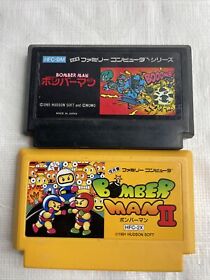 🇺🇸US SELLER - Bomberman I & II 2 Set Nintendo Famicom