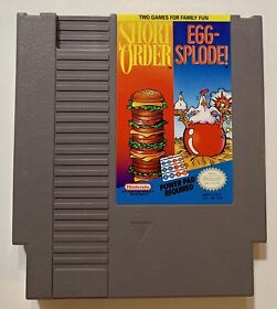 Short Order/Egg-splode! - Nintendo NES - CLEANED - TESTED - AUTHENTIC