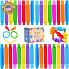32Pack Pop Tubes, Fidget Tubes for Children and Adult Sensory Fidget Toy Set for